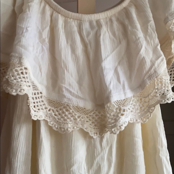 Cream white off the shoulder dress - Picture 3 of 5